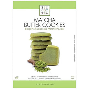 BISCOTTEA Matcha Green Tea Shortbread Cookies