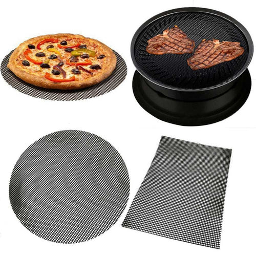 BBQ Mat Replaces Vegetable Grill Basket Free Grill Mesh Tray for Grilled Vegetables Fish  Fajitas Shrimp teflon grill mat 3 size